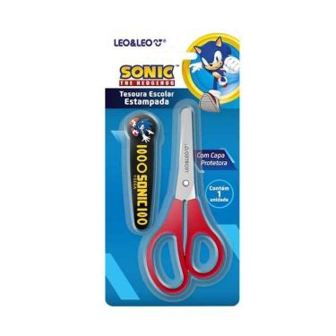 Imagem de Tesoura Escolar Com Capa Sonic Leonora