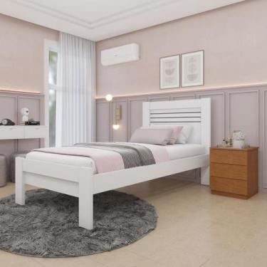 Imagem de Cama Solteiro 100% MDF Safira - Tcil Móveis