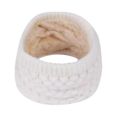 Imagem de Cachecol De Lã Unissex Grosso Para Inverno, Protetor Quente Para a Col