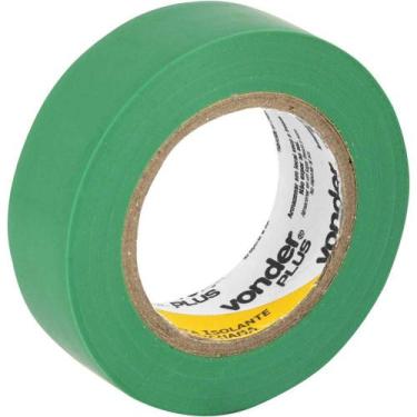Imagem de Fita Isolante Verde 19 Mm X 10 M Vonder Plus Antichama Para Isolamento