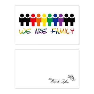 Imagem de LGBT Bandeira de arco-íris We Are Family, Cartão de agradecimento de aniversário Papel comemorativo de casamento