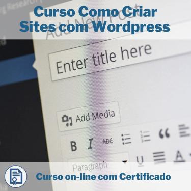Imagem de Curso Online em videoaula Como Criar Sites com Wordpress com Certificado + 2 brindes