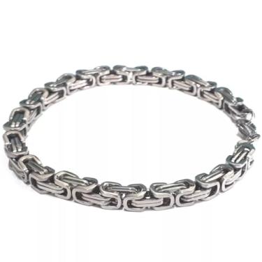 Imagem de Pulseira Masculina de Aço Inox Modelo Peruana Bali