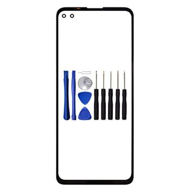 Imagem de VIESUP Substituição de vidro frontal para Motorola Moto G100, painel externo de lente sensível ao toque para Moto G100 5G 2021 XT2125 17.0 cm tela frontal de substituição com ferramentas (não LCD e