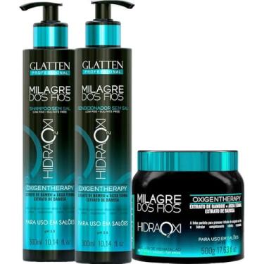 Imagem de Glatten Milagre dos Fios HidraOxi - Kit Terapia de Oxigênio Trio (3 Produtos)