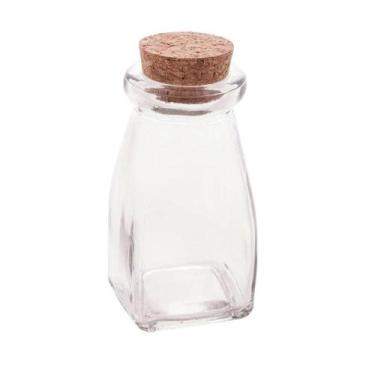 Imagem de Potinho de Vidro com Tampa de Rolha 100 ml - 10,5x5cm - 1 unidade - Ri