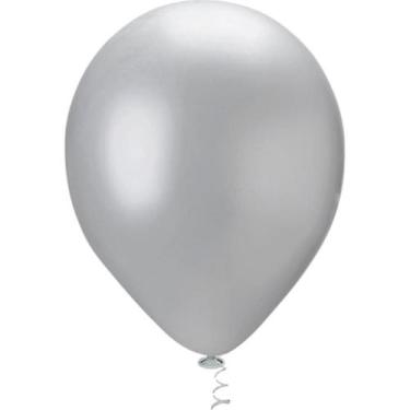 Imagem de Balão Cintilante N.090 Pérola Prata - Pacote com 25 Unidades - Riberba