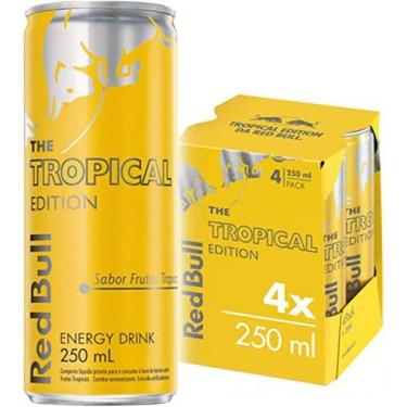 Imagem de Energético Red Bull Energy Drink Tropical edition 250ml x 4, Frutas Tr