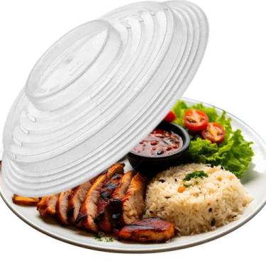 Imagem de Tampa Protetora de Alimentos Microondas Prato Cozinha  - hOME E mORE