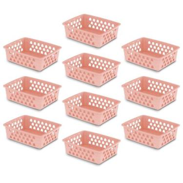 Imagem de Kit 10 Cestos Organizador Grande Multiuso Organizador de Geladeira 25x