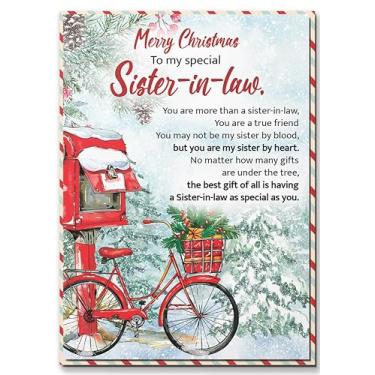 Imagem de BlinkWishes Cartão de Natal para Sister In Law, Sister In Law Cartões de Feliz Natal com Envelope e Selo, Expresse Seu Amor com Presente de Natal para Cunhada