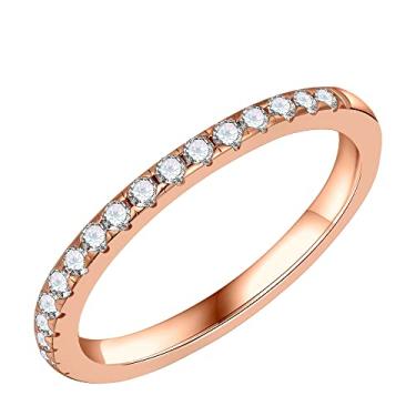 Imagem de SMILEST Aliança de eternidade Moissanite de 1,8 mm para mulheres, 0,25 0,3 ct D Cor VVS1 Claridade Anel de Diamante Criado em Laboratório 14K Ouro Rosa Branco Amarelo Vermeil Moissanite Aliança de