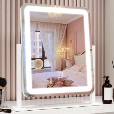 Imagem de Espelho de Maquiagem ROLOVE com LED - 12,6 x 15 cm - Luzes e Controle 