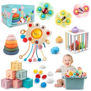 Imagem de Brinquedo Montessori Plunack 6 em 1 para Bebês de 6 a 12 Meses