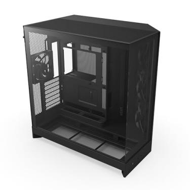 Imagem de NZXT H9 Flow (2025) – Caixa de PC de fluxo de ar de torre média ATX de câmara dupla grande – Inclui 3 x 140 mm e 1 x ventoinhas de 120 mm – Suporte de radiador de 420 mm – Vidro temperado – Pronto