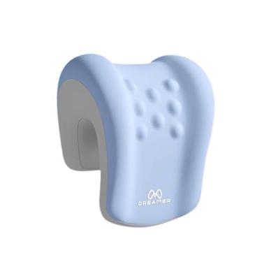 Imagem de ＫＬＫＣＭＳ Apoio de Cabeça para Cadeira de Escritório, Almofada para Descanso para Adultos, Capa Removível, Almofada de Pescoço em Espuma Viscoelástica, Azul-cinza