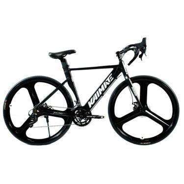Imagem de Bicicleta Speed Aro 700 Bike 16v Aeroedge Roda Liga De Alumínio Magnésio Freio A Disco Quadro Alumínio Resistente Leve Cor Preto - Wct Fitness