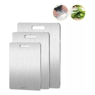 Imagem de Tábua de corte de titânio 3 peças 24x15cm 30x20cm 34x23cm