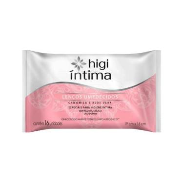 Imagem de Lenço Umedecido Íntimo 20cm x 15cm 16 Folhas Higi Íntima - Higi Intima