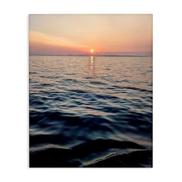 Imagem de Stupell Industries Arte de parede Sundown Waters Seascape Canvas por Kali Wilson, 20 x 16