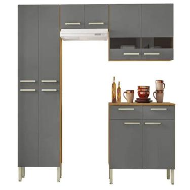 Imagem de Cozinha Modulada com Balcão 4 Peças 10 Portas em MDP Nala Kits Paraná