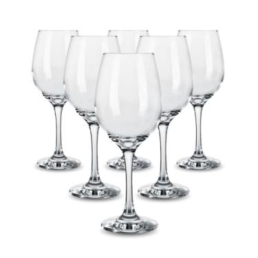 Imagem de Jogo de 6 Taças para Vinho Água Drink 450ml Vidro Resistente Bar Restaurante