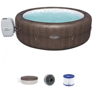 Imagem de Spa Inflável Hidromassagem para 5 a 7 Pessoas com 180 Jatos e Capa de conomia de Energia, Bestway, Marrom