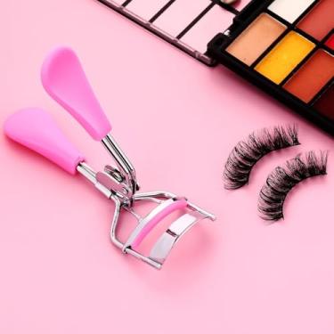 Imagem de Modelador de cílios, sem beliscar ou puxar, modelador de cílios de longa duração, adequado para todos os formatos de olhos, ferramenta de maquiagem profissional para cílios, rosa