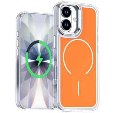 Imagem de BAISRKE Capa magnética para iPhone 17 [6,3 polegadas], [compatível com Mag-Safe] Capa fina transparente | Design híbrido à prova de choque com parte traseira rígida de policarbonato e amortecedor de