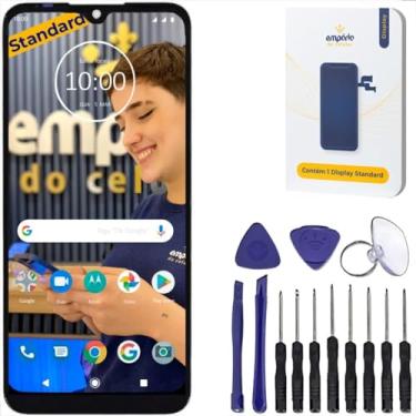 Imagem de Tela Frontal Display Touch Compatível Moto E6 Plus Empório Standard Preto