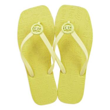 Imagem de Chinelo Coca Cola Coke Sandal Bag Rasteirinha Amarela, 35/36
