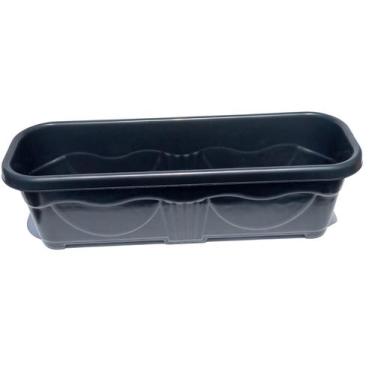 Imagem de Floreira Plástica 21 X 60 Cm Decorativa Suculentas 10 Und - Azul Verde