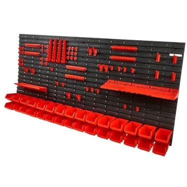 Imagem de Ｂｅｓｇａ Conjunto de 96 peças de organizadores de ferramentas para montagem na parede, caixas de armazenamento, ferramentas de bricolagem, leves e compactas