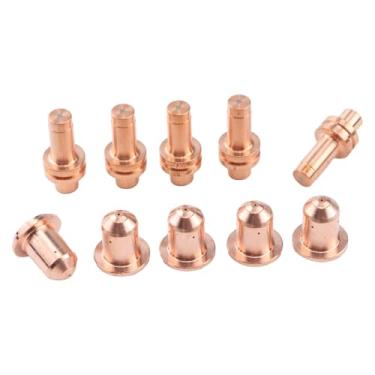 Imagem de Chamixx Conjunto de pontas de bocal de eletrodo 5X 196925 196926 compatível com consumíveis de tocha de corte a plasma Miller ICE-12C