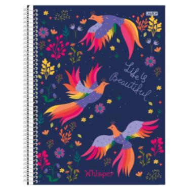Imagem de Caderno Espiral Universitário A4 Capa Dura 10 Matérias 160 Folhas Whisper Sd Estampa 1