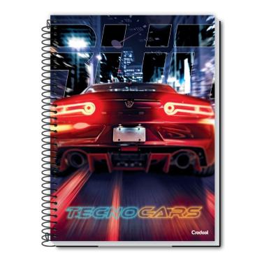 Imagem de Caderno Espiral Universitário Capa Dura 10 Matérias 200 Folhas Tecnocars Credeal Estampa 3