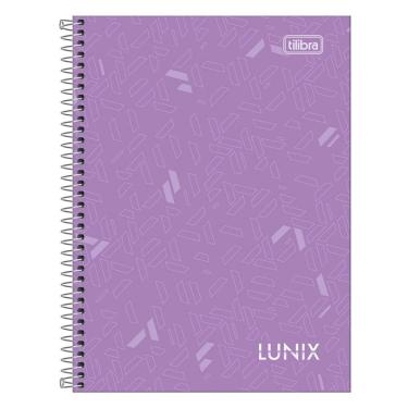 Imagem de Caderno Espiral Universitário Capa Dura A4 10 Matérias 160 Folhas Lunix Tilibra Lilás
