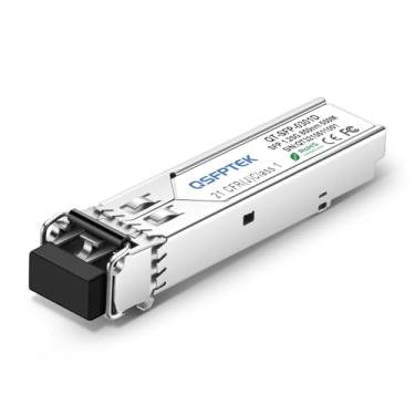 Imagem de QSFPTEK Módulo Gigabit SFP, 1.25G SFP, 1000BASE-SX 850nm 550m DDM Multimodo LC Mini-GBIC Transceptor para Ubiquiti UF-MM-1G, Supermicro, Netgear