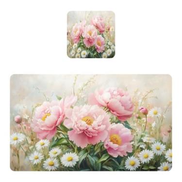 Imagem de Burbuja Jogo americano conjunto de 2, tapetes de mesa de cozinha de PVC, antiderrapantes, resistentes ao calor, à prova d'água, para mesa de jantar, lavável, 30 x 45 cm