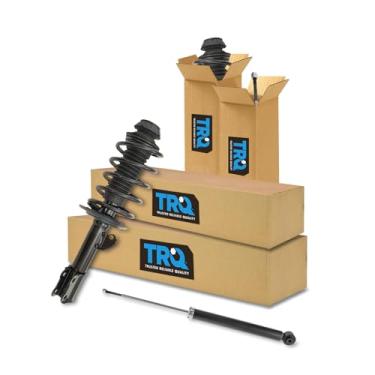 Imagem de TRQ Conjunto completo de molas de suspensão dianteiras traseiras, kit de amortecedores, 4 peças para Prius C