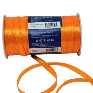 Imagem de Fita De Cetim 7mm - Nº01 C/100 Metros Cor:Laranja - IMT, Laranja