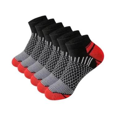 Imagem de Meias Esportivas Respiráveis Masculinas 6 Pares Para Todas as Estações