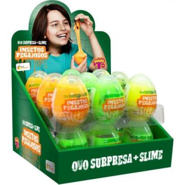Imagem de Slime Ovo Surpresa Insetos Pegajosos 18un - Doce Brinquedo