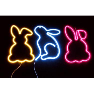 Imagem de Kit 3 Coelhinho 3D Decoração Páscoa Festa Quarto Infantil - - Comercia