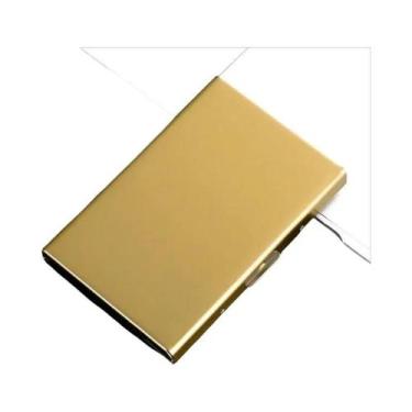 Imagem de Porta-cartões De Crédito Em Aço Inoxidável Slim Com Bloqueio RFID Para