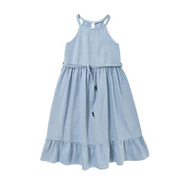 Imagem de Vestido Infantil Hering Halter Neck Jeans-Feminino