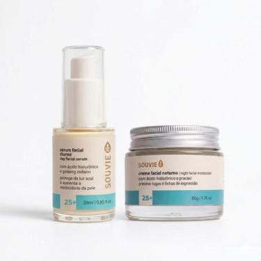Imagem de Kit Serum Diurno e Creme Noturno Facial Hidratante 25+ Souvie