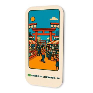 Imagem de Imã Souvenir Turístico Feira Liberdade São Paulo 3x6cm - M-Planner