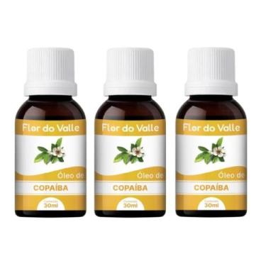 Imagem de Óleo Vegetal De Copaiba 30ml Flor Do Valle - Essencial, 3 Unidades