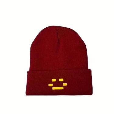 Imagem de Gorro Unissex Bordado De Tricô Quente Acessório De Moda Para Outono E 